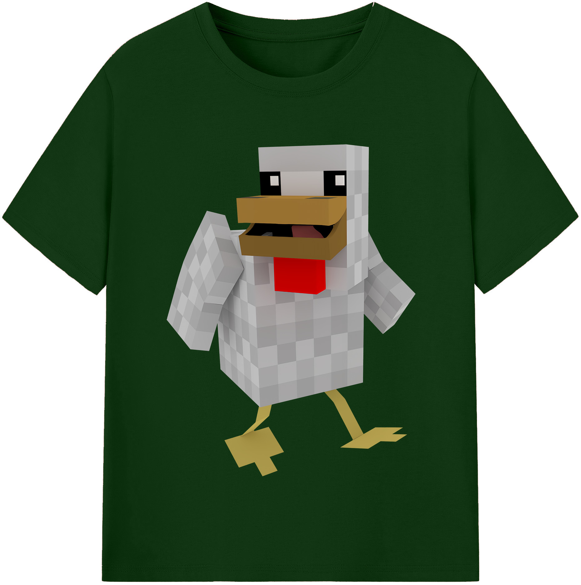 （画像用） マインクラフト ブロックの世界 Minecraft MC Block world 綿100％半袖Tシャツ（フロントプリント）